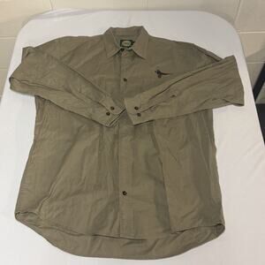 Cabela's Outdoor Gear Button Up Shirt Men's LT Long Sleeve Tan Pheasant Outdoor
